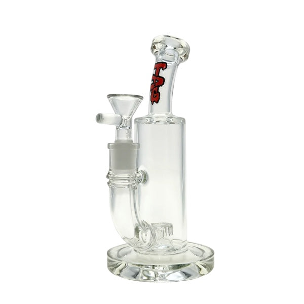 TAG - 8" Bent Neck Fixed Super Slit Puck Dab Rig