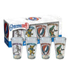 Grateful Dead Retro Pint Glass Set 4 Pack 16 oz