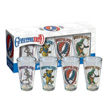 Grateful Dead Retro Pint Glass Set 4 Pack 16 oz