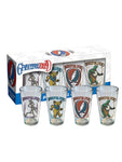 Grateful Dead Retro Pint Glass Set 4 Pack 16 oz