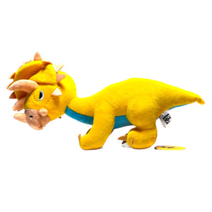 Elbo - Mini Plushie - Triceratops - Yellow & Blue