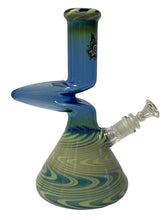 Load image into Gallery viewer, Zong Glass- Worked Colored 1 Kink Beaker
