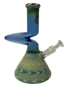 Zong Glass- Worked Colored 1 Kink Beaker