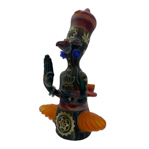 Creep Glass Sand Blasted Buddha Bird Rig