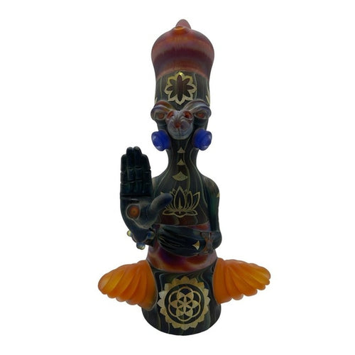 Creep Glass Sand Blasted Buddha Bird Rig