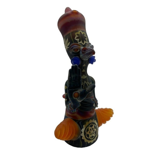 Creep Glass Sand Blasted Buddha Bird Rig